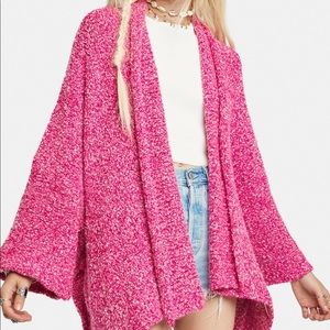 Free people bff cardigan prickly pear bff boucle cardigan
